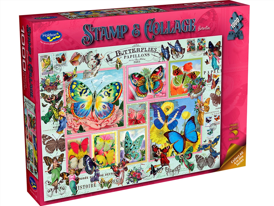 Stamp And Collage Butterflies 1000 Piece/Product Detail/Jigsaw Puzzles