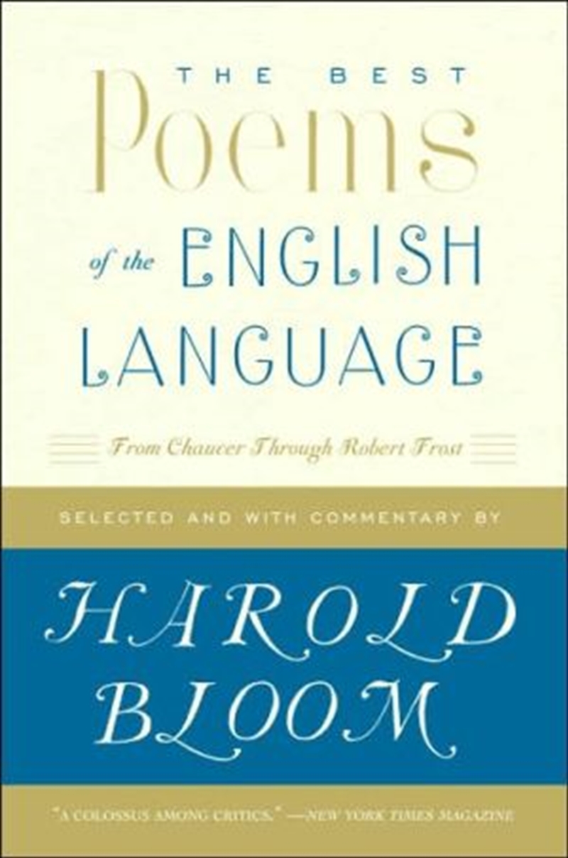 The Best Poems of the English Language: From Chaucer Through Robert Frost/Product Detail/Literature & Plays