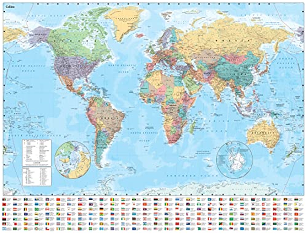 Collins World Wall Laminated Map/Product Detail/Geography