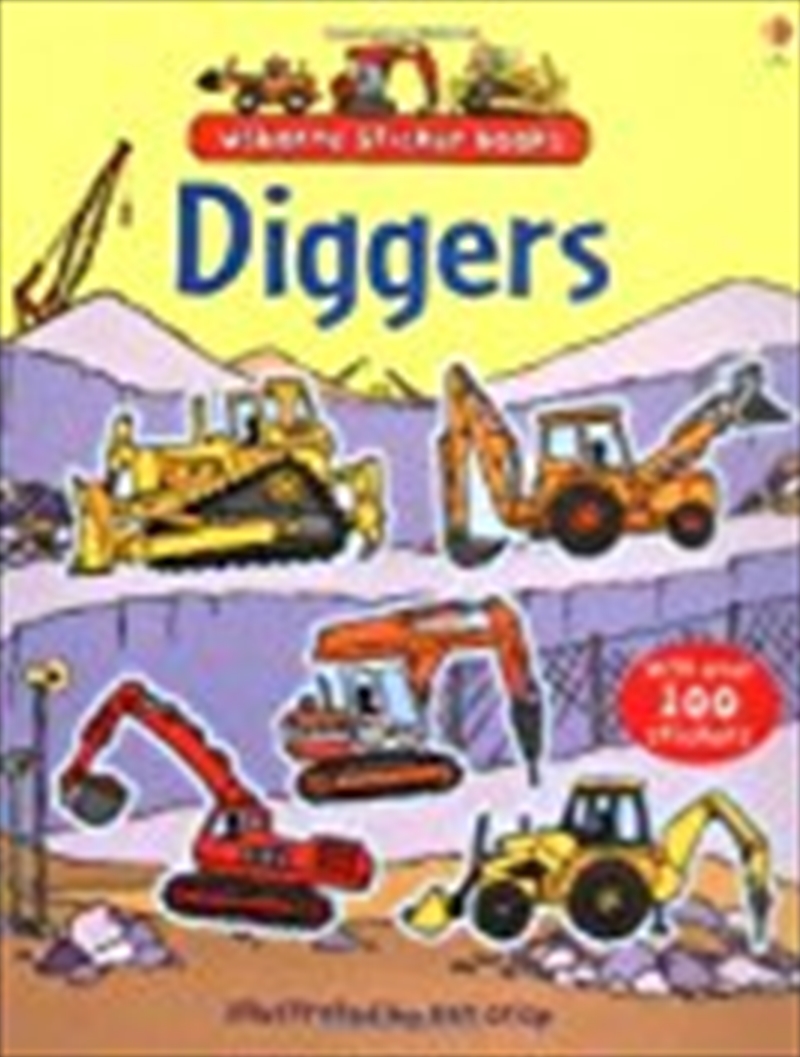 Diggers Sticker Book (Usborne Sticker Books)/Product Detail/Kids Colouring