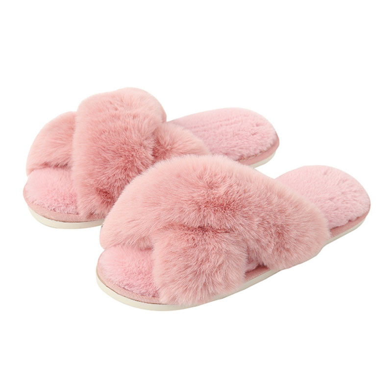 Cross Band Furry - Pink S/Product Detail/Footwear