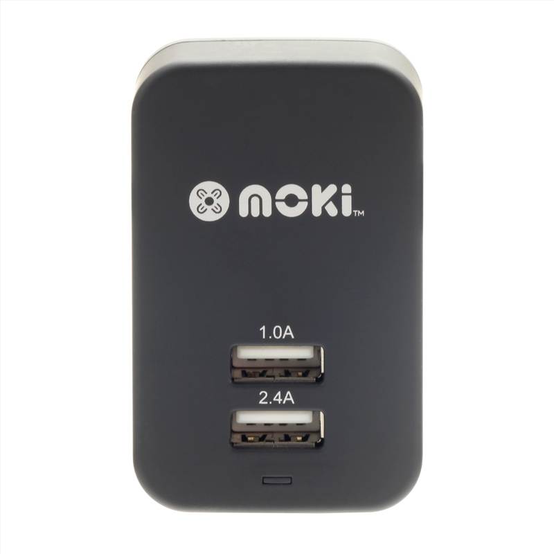 Moki Dual USB Wall Charger - Black/Product Detail/Electronics