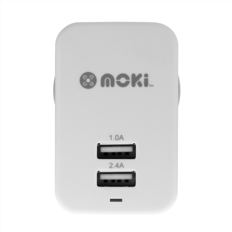 Moki Dual USB Wall Charger - White/Product Detail/Electronics