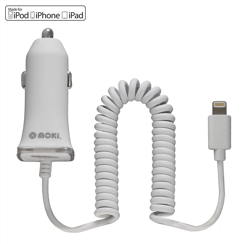 Moki Fixed Lightning Car Charger (MFi Licenced)/Product Detail/Cables