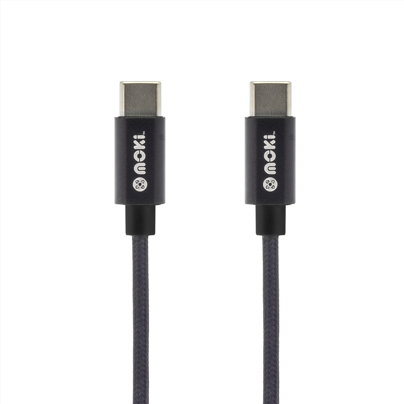 Moki Braided Type-C to Type-C SynCharge Cable - 90cm - Black/Product Detail/Cables