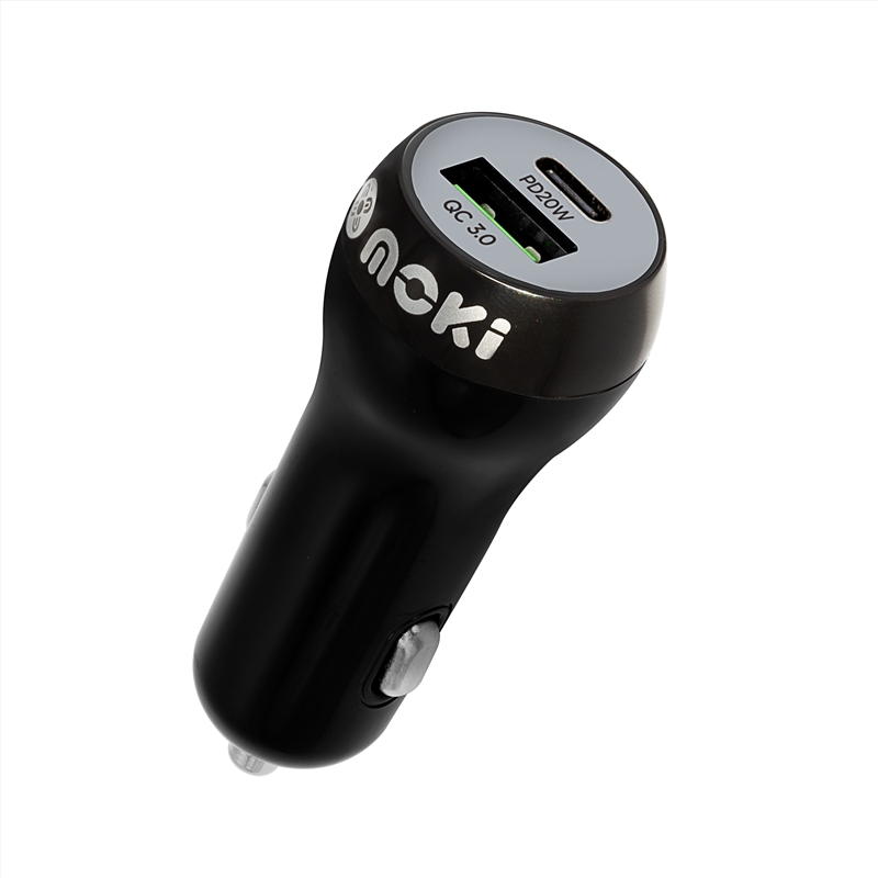 Moki Car Charger PD Type-C 20W + USB QC 3.0/Product Detail/Electronics