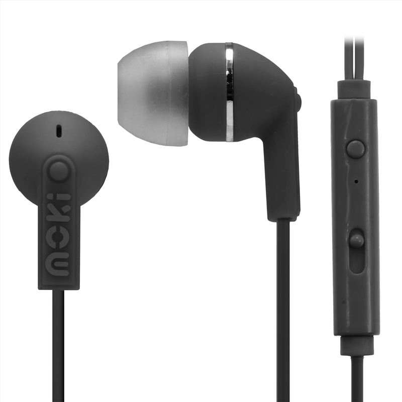 Moki Noise Isolation Earbuds with microphone & control - Black/Product Detail/Headphones