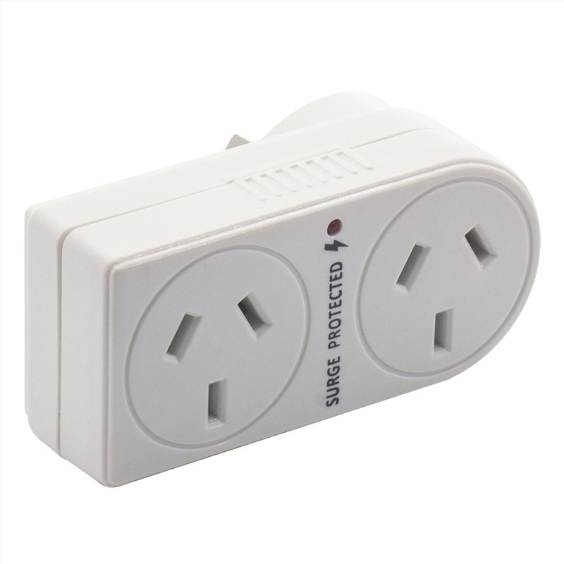 The Brute Power Co. Double Adaptor - Flat Left + Surge Protection/Product Detail/Electronics