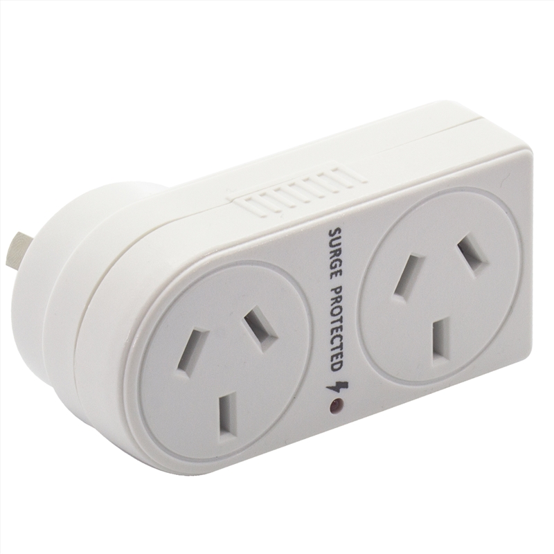 The Brute Power Co. Double Adaptor - Flat Right + Surge Protection/Product Detail/Electronics