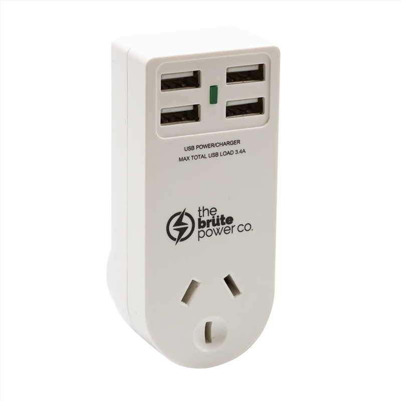 The Brute Power Co. Adaptor - 1 Socket + 4 USB/Product Detail/Electronics