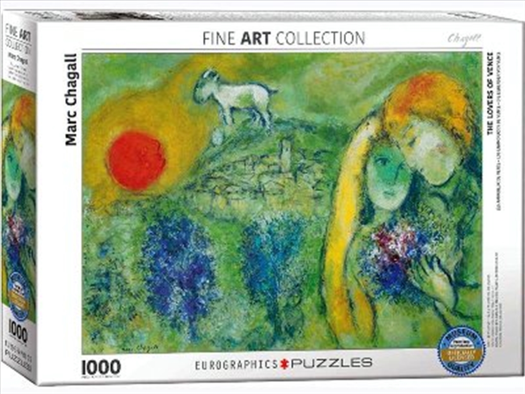 Chagall, Lovers Of Vence 1000 Piece/Product Detail/Jigsaw Puzzles