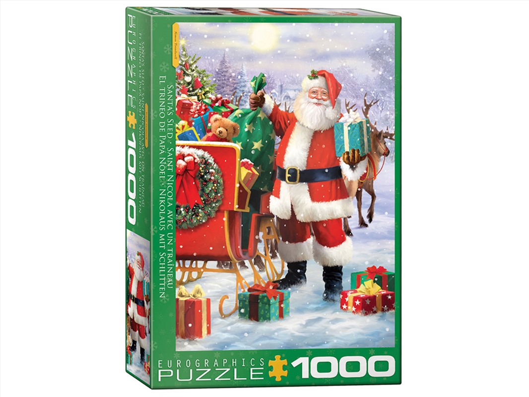 Santa With Sled 1000 Piece/Product Detail/Jigsaw Puzzles