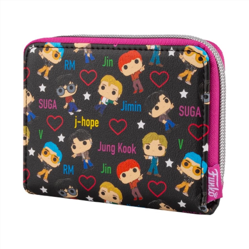 BTS - Band with Hearts All Over Print Wallet/Product Detail/Bags