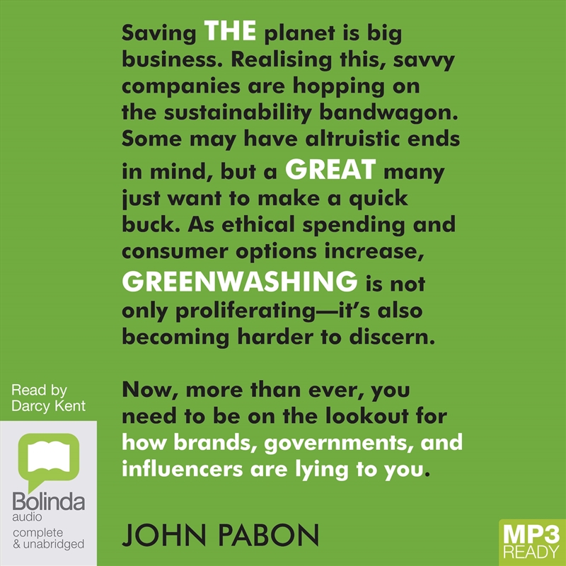 Great Greenwashing How Brands, Governments and Influencers Are Lying to You, The/Product Detail/Politics & Government