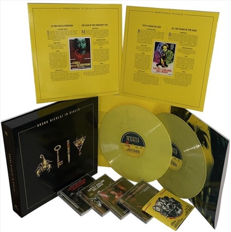 Bruno Nicolai In Giallo - 2LP's & 4CD Boxset with Poster/Product Detail/Soundtrack