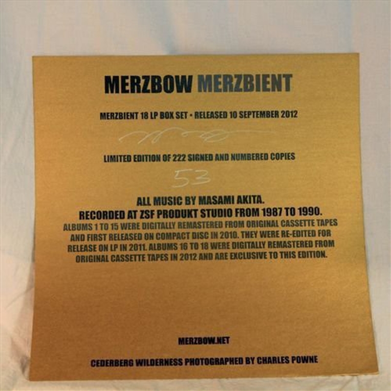 Merzbient: Ltd Signed Edn/Product Detail/Dance