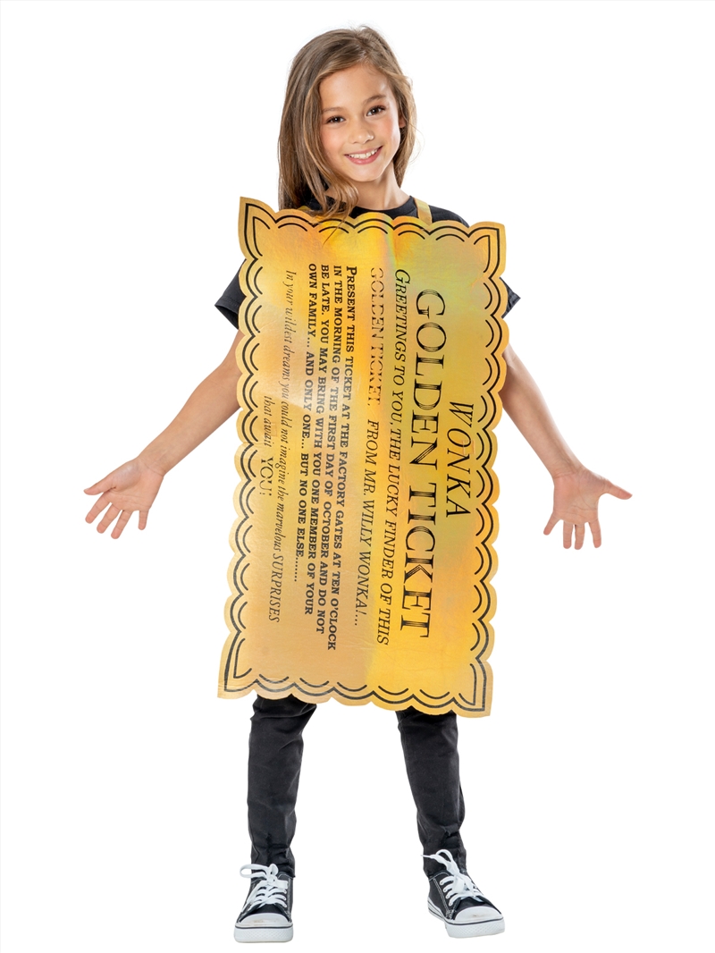 Golden Ticket (Willy Wonka) Tabard - 5-8 Yrs/Product Detail/Costumes