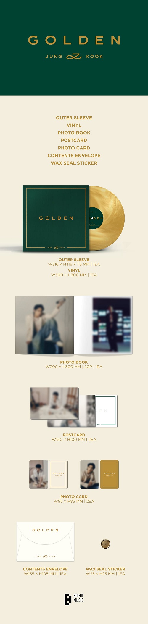 Buy JUNG KOOK (BTS) - GOLDEN VINYL now!